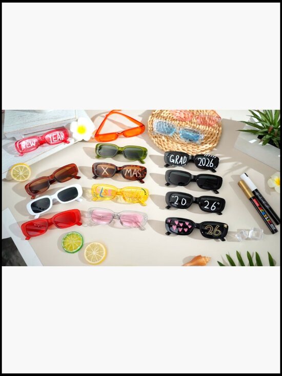 DIY Custom Sunglasses Set with Marker Pens for Birthday Party Favors main image 5